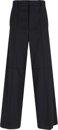 Maison Margiela Wide-Leg Black Wool Blend Trousers