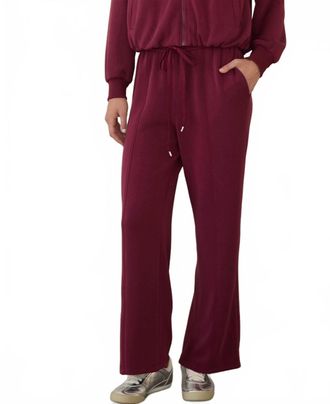 Skies Are Blue Clothing Soft Modal Lounge Pants In Wine
