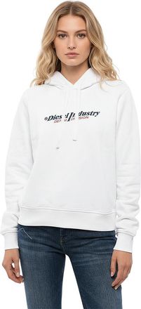 Diesel White Logo Hood Sweatshirt