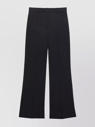Msgm virgin wool wide-leg trousers