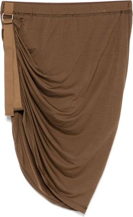 Helmut Lang Gonna asimmetrica - Marrone