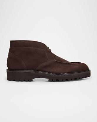 John Lobb Men & apos;s Field Nubuck Leather Chukka Boots
