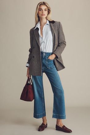 Maeve The Colette Crop High-Rise Wide-Leg Jeans by Maeve