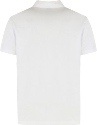 HUGO BOSS Mens Cotton Polo With Black Panel White Shirts T-shirts And Polos