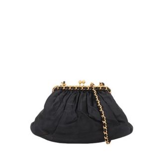 Chanel Vintage, unisex, Zwart, ONE Size, Satijn, Pre-owned Satin Clutch
