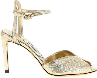 Jimmy Choo London Golden Ankle Strap Pumps