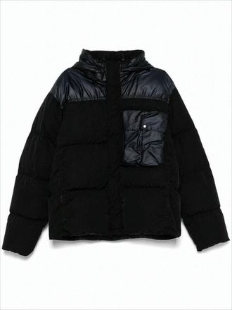 C.P. Company Boxy Padded Jacket With High Collar And Unique Chest Pocket