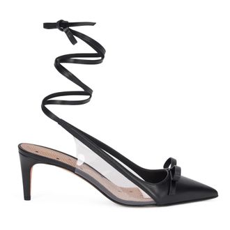 Red Valentino Pumps, female, Black, Size: 6 US Leather D&eacute;collet&eacute;