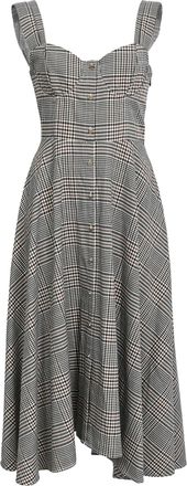 Staud Staud Inda Midi Dress in Grey Polyester