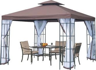 OUTSUNNY 3 x 3(m) Gazebo Coffee | TJ Hughes
