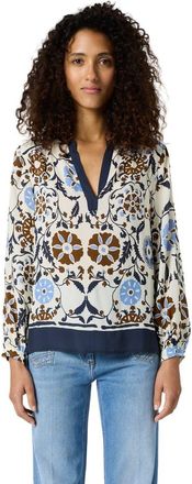Gerard Darel Crystelle Printed Blouse in Ecru at Nordstrom, Size 10