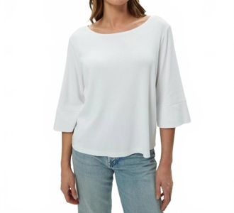 Michael Stars Rosalynn Boatneck Tee In White