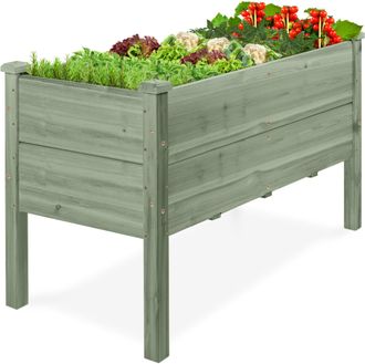 Best Choice Products 48 x 24 x 30 Raised Garden Bed, Extra Deep 16 Depth, Elevated Wood Planter Stand
