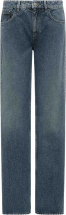 Moncler Blauwe Denim Five-Pocket Jeans - Dames - Regular Fit Jeans - Blauw - M - Denim - Jeans