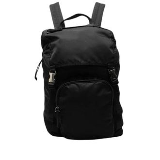 Prada Pre-owned Nylon Backpack - Dames - Pre-owned - Zwart - Maat: ONE Size Nylon