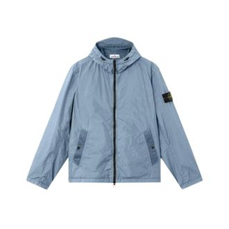 Stone Island Light Jackets, male, Blue, Size: 2XL Jacket