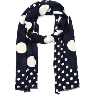 Kate Spade New York breezy dot oblong scarf in Planetary Navy/Cream at Nordstrom Rack