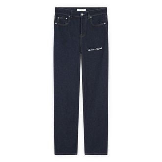 Maison Kitsun&eacute; High Waisted Jeans - female - Maison Kitsun&eacute; - Straight Fit Jeans - Blue - W32 - Jeans