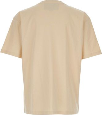 Valentino Mens T-Shirt Beige Cotton T-Shirts And Polos