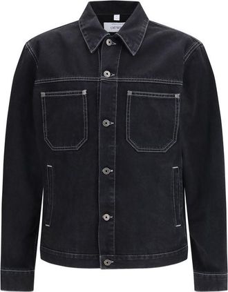Off-white Black Cotton Denim Mens Jacket