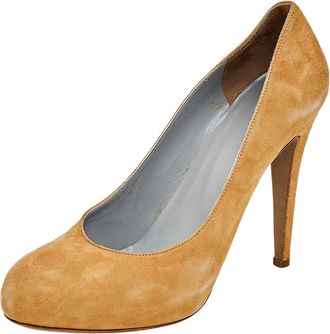 Sergio Rossi Beige Suede Pumps