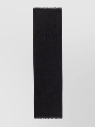 Ferragamo fringed edges textured pattern scarf