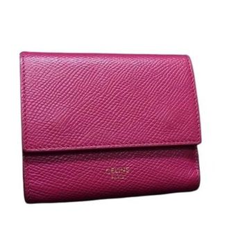 Celine Purple Leather Wallet (Tri-Fold) (Pre-Owned)
