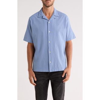 AllSaints Ferme Short Sleeve Shirt in Bondi Blue at Nordstrom Rack, Size Xx-Large