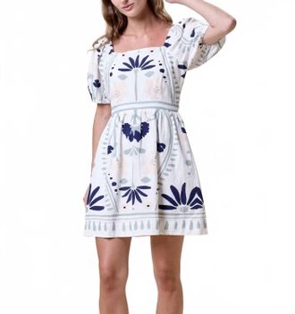 Cleobella Mariana Mini Dress In Liliana Blue Surf