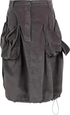 Rundholz Gesmockte rok met zak - Grijs