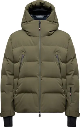 Moncler Fellberg Hooded Down Ski Jacket Green Size 0