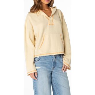 Roxy Seaside Thermal Hoodie in Parchment at Nordstrom, Size Xx-Large