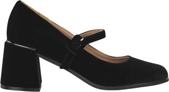 Alma En Pena Pomp met brede hak en bandje - Dames - Pumps - Zwart - 40 EU - Schoenen