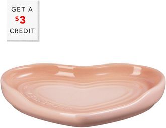 LE CREUSET Heart Peche Spoon Rest With $3 Credit