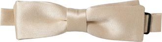 Dolce & Gabbana Silk Bow Tie - Beige
