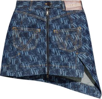 Vivienne Westwood Dames, Rokken, Blauw, Maat: W28 Katoen