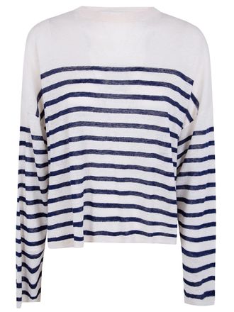 Majestic Oversized Linen 100 Stripes T-Shirt