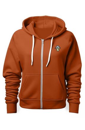 Dalix Mushroom Zip Hoodie in Autumn at Nordstrom, Size Xxx-Large