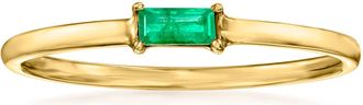 RS Pure by Ross-Simons Emerald Ring in 14kt Yellow Gold