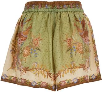 Zimmermann Womens Shorts Indra Relaxed Multicolour Silk