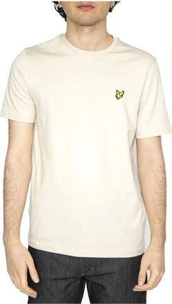 Lyle & Scott Plain T-Shirt - Heren - T-shirts - Beige - S - Katoen - Tops