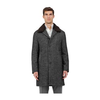 Gimos Spigato Coat - Heren - Mantel - Grijs - M - Wol - Jassen