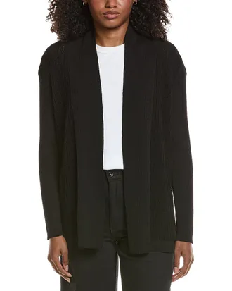Anne Klein Ribbed-Front Cardigan