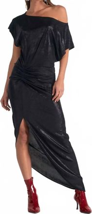 Elan Shimmer On Me Midi Dress In Black