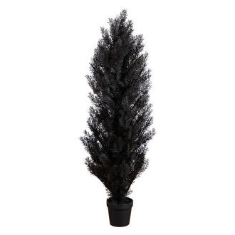 Nearly Natural 4-ft UV Resistant Artificial Halloween Black Cedar Tree at Nordstrom