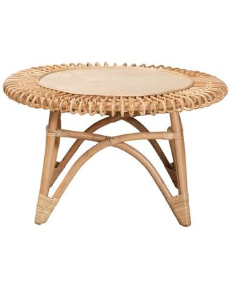 Baxton Studio Elani Modern Bohemian Rattan Coffee Table