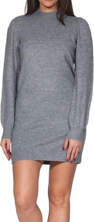 Jacqueline de Yong JdY Womens Jdyrue rue Life L/S High Neck Dress KNT Noos, Medium Grey Melange, XS