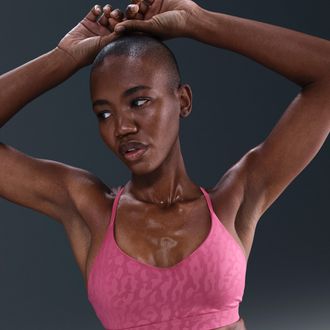 Nike Womens Indy Light-Support Printed Padded Adjustable Sports Bra in Purple | HQ2824-634