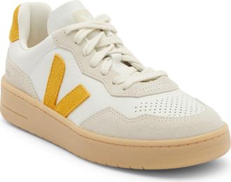 Veja V-90 Leather Toscan Training Sneaker in Extra-White Toscane Natural at Nordstrom Rack, Size 38.5