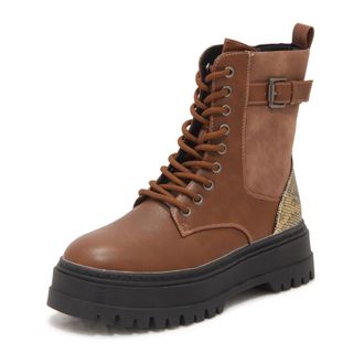 Twinset Lace-up Boots, female, Brown, Size: 10 US 222Tjt010 Anfibio Boot